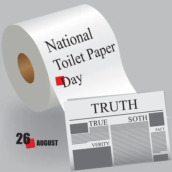Strona Prasowa Okazji Wydarzenia Narodowy Dzień Papier Toaletowy — Wektor stockowy