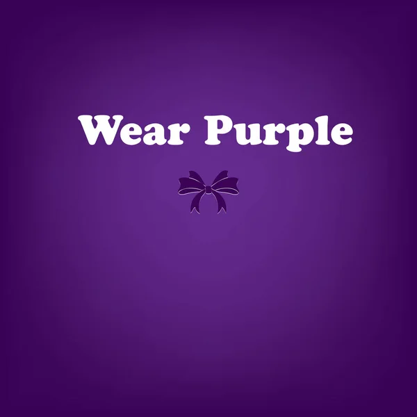 Wear Purple Peace Call Out Poster Vector — Stock Vector