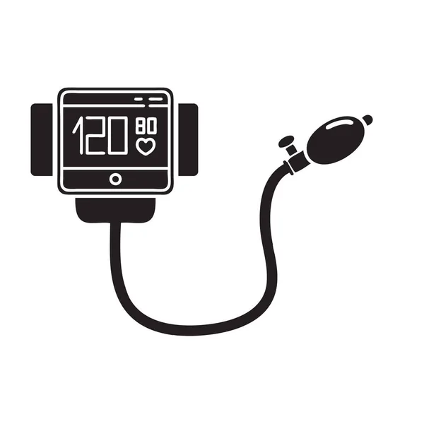 현대의 측정기 혈압을 정확하게 측정하는 — 스톡 벡터
