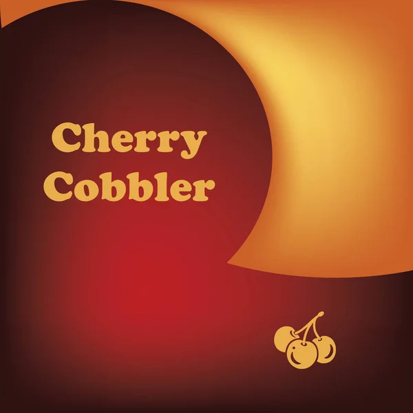 Plakat Wspólny Deser Wiśni Jako Główny Składnik Cherry Cobbler — Wektor stockowy