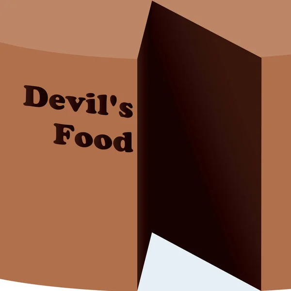 Шоколадный Торт Пища Дьявола — стоковый вектор