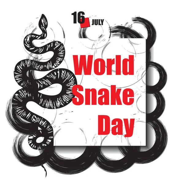 Evento Calendario Festeggiato Luglio Giornata Mondiale Del Serpente — Vettoriale Stock