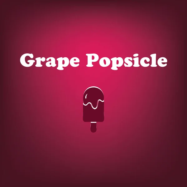 Солодкий Десерт Темних Сортів Винограду Grape Popsicle — стоковий вектор