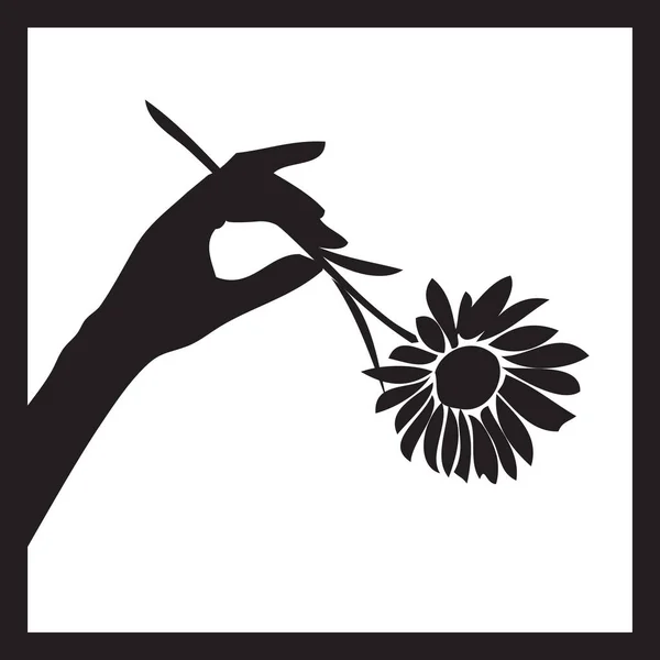 Upsy Daisy Symbol För Att Övervinna Svårigheter Och Positiv Livsstil — Stock vektor
