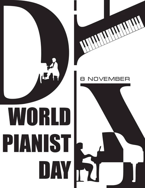 stock vector Poster for the November event - World Pianist Day