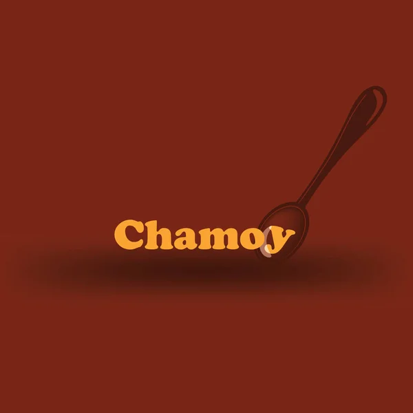 Cartel Para Popular Salsa Chamoy Mexicana Con Chiles Jugo Lima — Vector de stock
