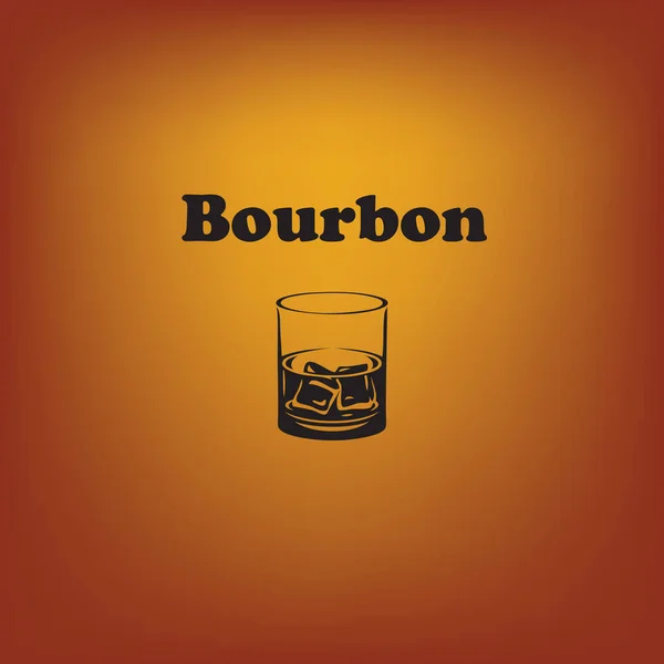 Εικονογράφηση Για Δημοφιλές Αλκοολούχο Ποτό Bourbon — Διανυσματικό Αρχείο