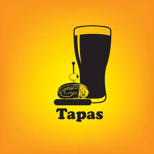 Постер Легкої Закуски Пивом Тапас — стоковий вектор