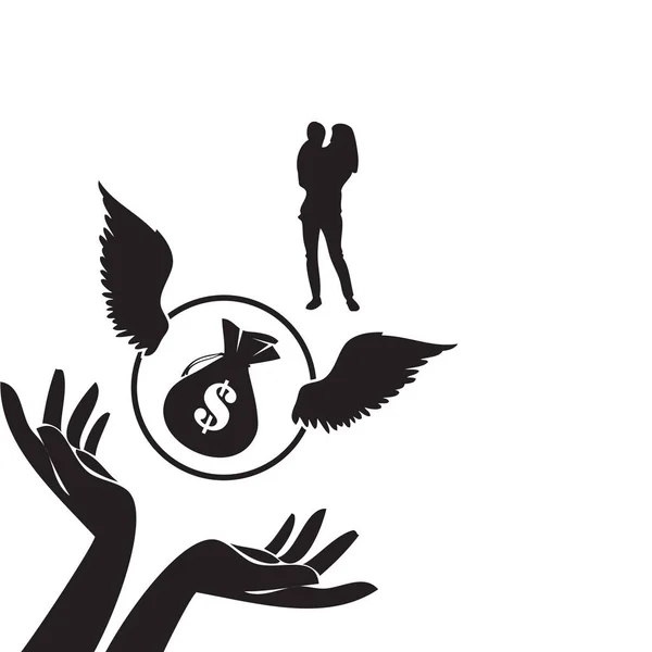 Die Illustration Konzentrierte Sich Auf Familienüberweisungen Geld Überweisen — Stockvektor