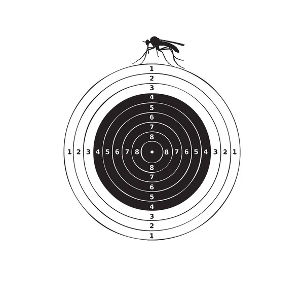 Mosquito Target Invita Ejercitar Control Mosquitos — Archivo Imágenes Vectoriales