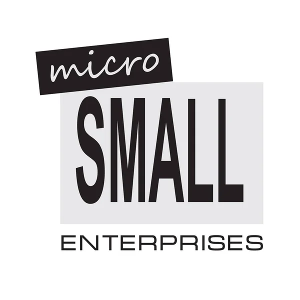 Micro Small Enterprises Için Ekran Koruyucu Vektör Illüstrasyonu — Stok Vektör