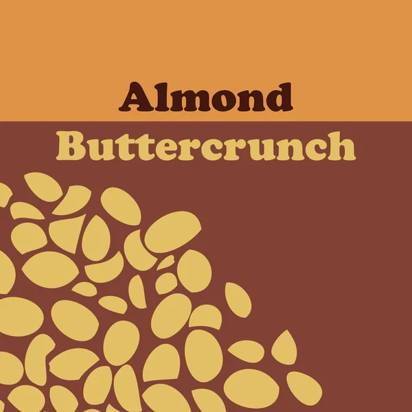 Süßes Dessert Mit Nüssen Mandel Buttercrunch — Stockvektor