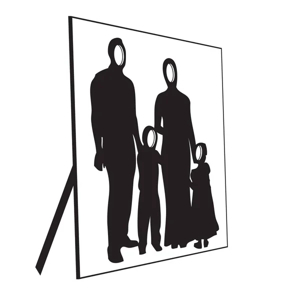 Tantamarico Una Famiglia Quattro Persone Tantamaresco Supporto Fotografico — Vettoriale Stock