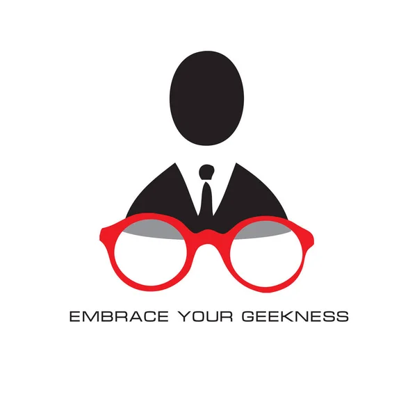 Okrągłe Okulary Stylu Życia Obejmij Swoją Geekness — Wektor stockowy