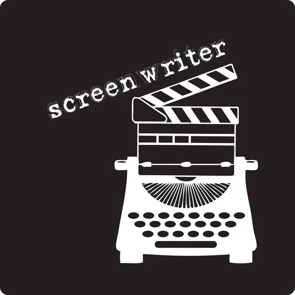 Εικονίδιο Για Επαγγελματίες Σεναριογράφους Σεναριογράφους Ταινιών Θεατρικούς Συγγραφείς — Διανυσματικό Αρχείο