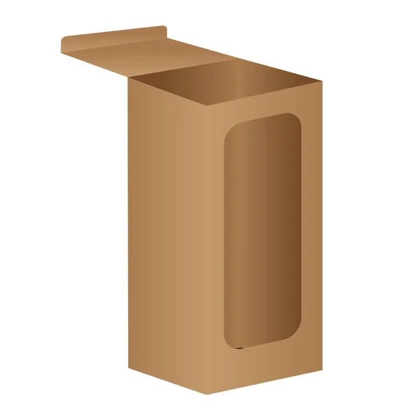 Docka Förpackning Box Vektor Illustration — Stock vektor
