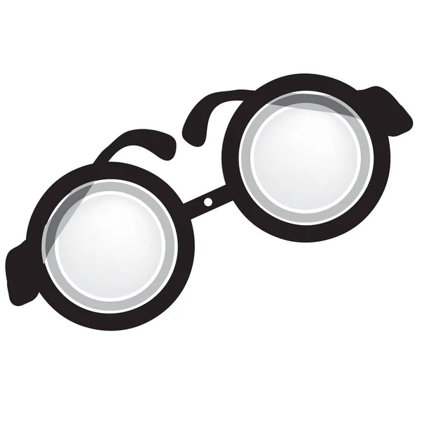 Ronde Brillen Voor Slechtzienden — Stockvector