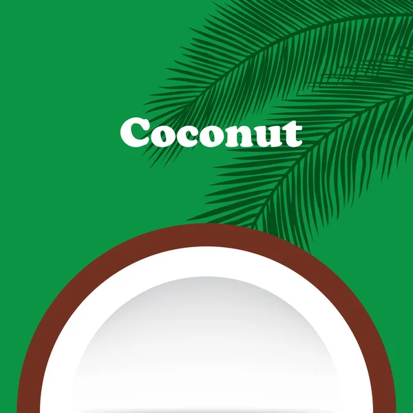 Plakat Für Eine Gemeinsame Zutat Vielen Küchen Der Welt Kokosnuss — Stockvektor