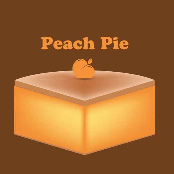 Десерт Приготовленный Пекарне Персиковый Пирог — стоковый вектор