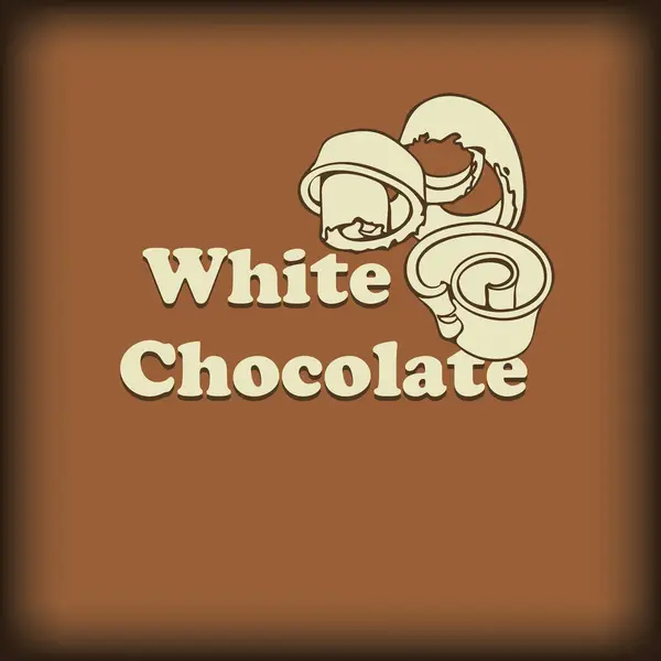 巧克力品种之一的海报 白巧克力 — 图库矢量图片