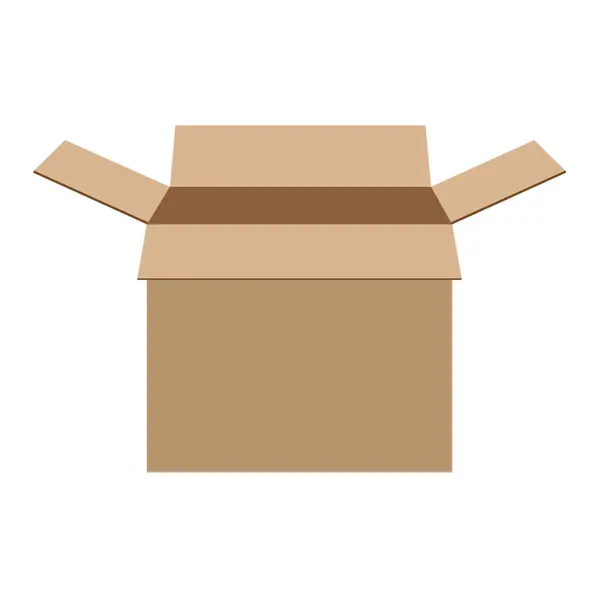 商品を郵送または保管するための段ボール箱のベクトルイラスト — ストックベクタ