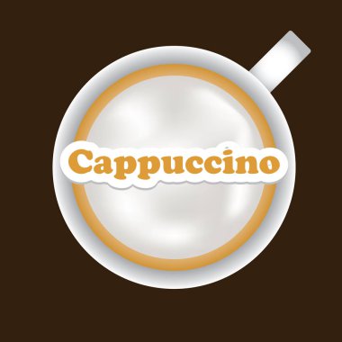 Cappuccino kahvesi posteri.