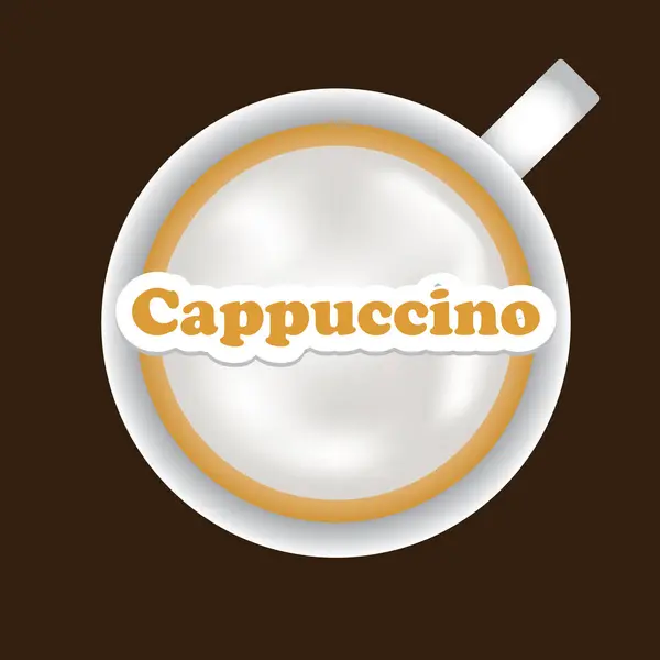 Poster Cappuccino Coffee Drink — Stock Vector