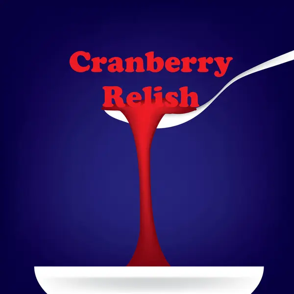 Cartaz Ação Graças Tradicional Cranberry Relish Dip — Vetor de Stock