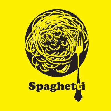 Çatallı spagetti posteri.