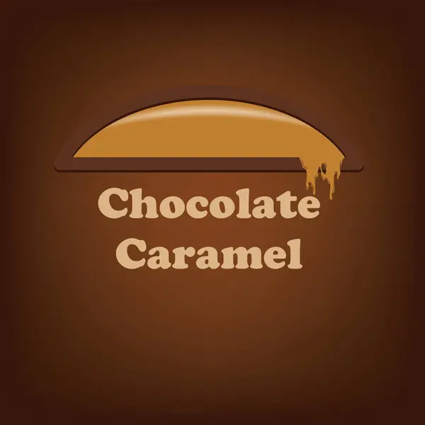 Comfortable Sweet Dessert Combining Chocolate Caramel — Stock Vector