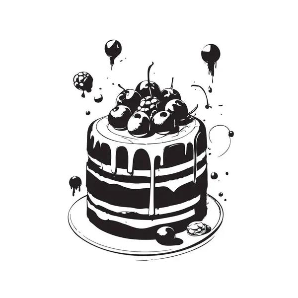Illustration Von Fruitcake Toss Ein Übliches Fruchtdessert — Stockvektor
