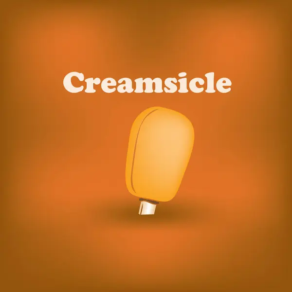 Creamsicle Édes Desszert Narancs Ízű Színű Formájában Fagylalt Stock Illusztrációk