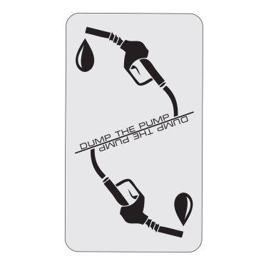 Game card for the Dump the Pump event. Vector illustration. clipart