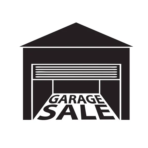 Garage Vendita Con Garage Vuoto Aperto Vettoriali Stock Royalty Free