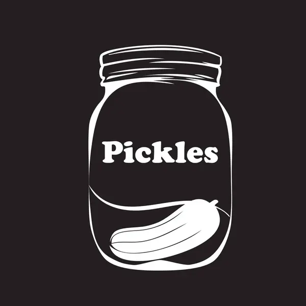 Poster Pickles Hand Drawn Vector Image — Stock Vector