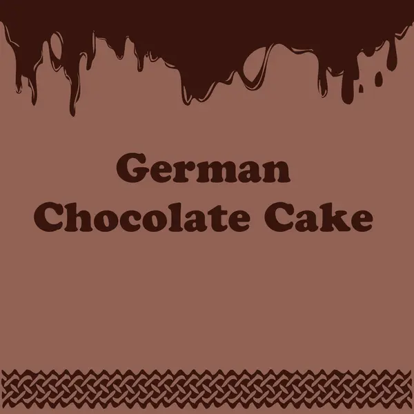 Сладкий Шоколадный Десерт Немецкий Шоколадный Торт Векторная Иллюстрация Лицензионные Стоковые Иллюстрации