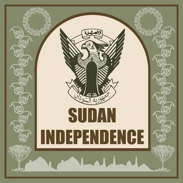 Ilustração Vetorial Para Feriado Nacional Sudão Independência Sob Forma Uma Gráficos De Vetores