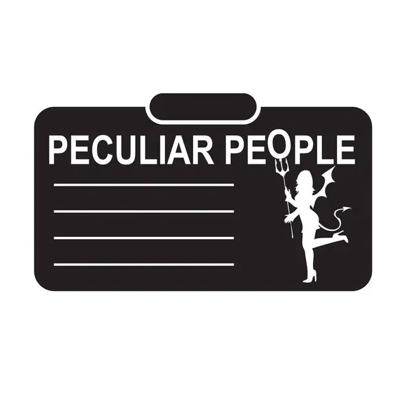Identification Card Peculiar People Vector Illustration Stock Illustration