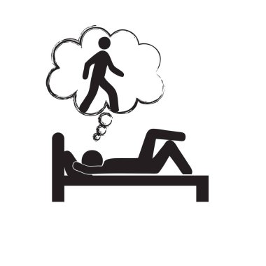 Lying dreaming of a walk a good start to the day clipart
