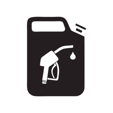 The symbol of a gasoline canister with the designation of a gas station. clipart