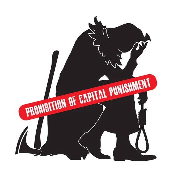 stock vector Executioner who lost his job due to Prohibition of capital punishment