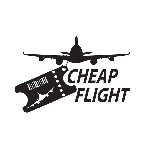 stock vector Appeal to take advantage of Cheap Flight with ticket tag