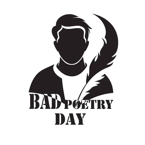 stock vector Vector illustration for Bad Poetry Day event