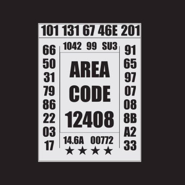 Poster for information about the area code system. Vector illustration. clipart