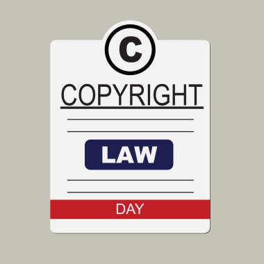 Copyright Law Day event poster. Vector illustration clipart