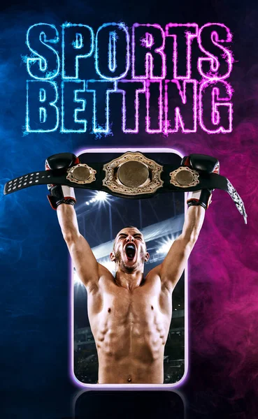 Sports Betting Concept Design Bookmaker Download Vertical Banner Sports Website — Stock Photo, Image