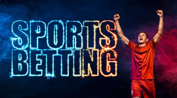Socccer Concept Sports Betting Football Design Bookmaker Download Banner Sports — Stock Photo, Image