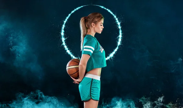 Basketball Sportwetten Entwurf Für Einen Buchmacher Vertikales Banner Für Sport — Stockfoto