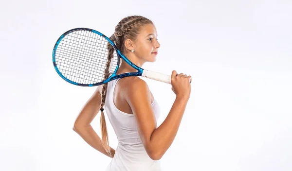 Tennis Player Download Photo Advertising Layout Theme Sports Tennis Girl — Zdjęcie stockowe