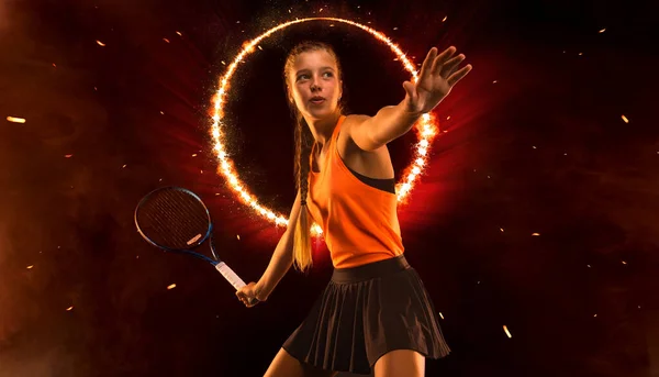 Tennis Player High Resolution Photography Advertising Tennis Academy School Girl — ストック写真